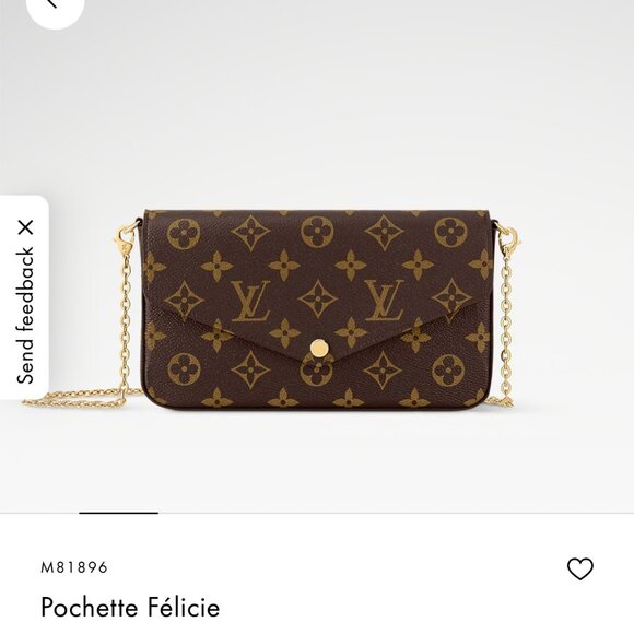 LOUIS VUITTON Felicie in Damier Ebene with box, dust bag, zip pouch, card holder - Picture 8 of 17